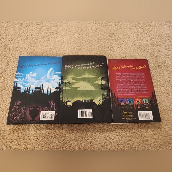 Disney Book Lot Of 3 Twisted Tales Hercules Tiana Beauty And The Beast Belle - Picture 2 of 2